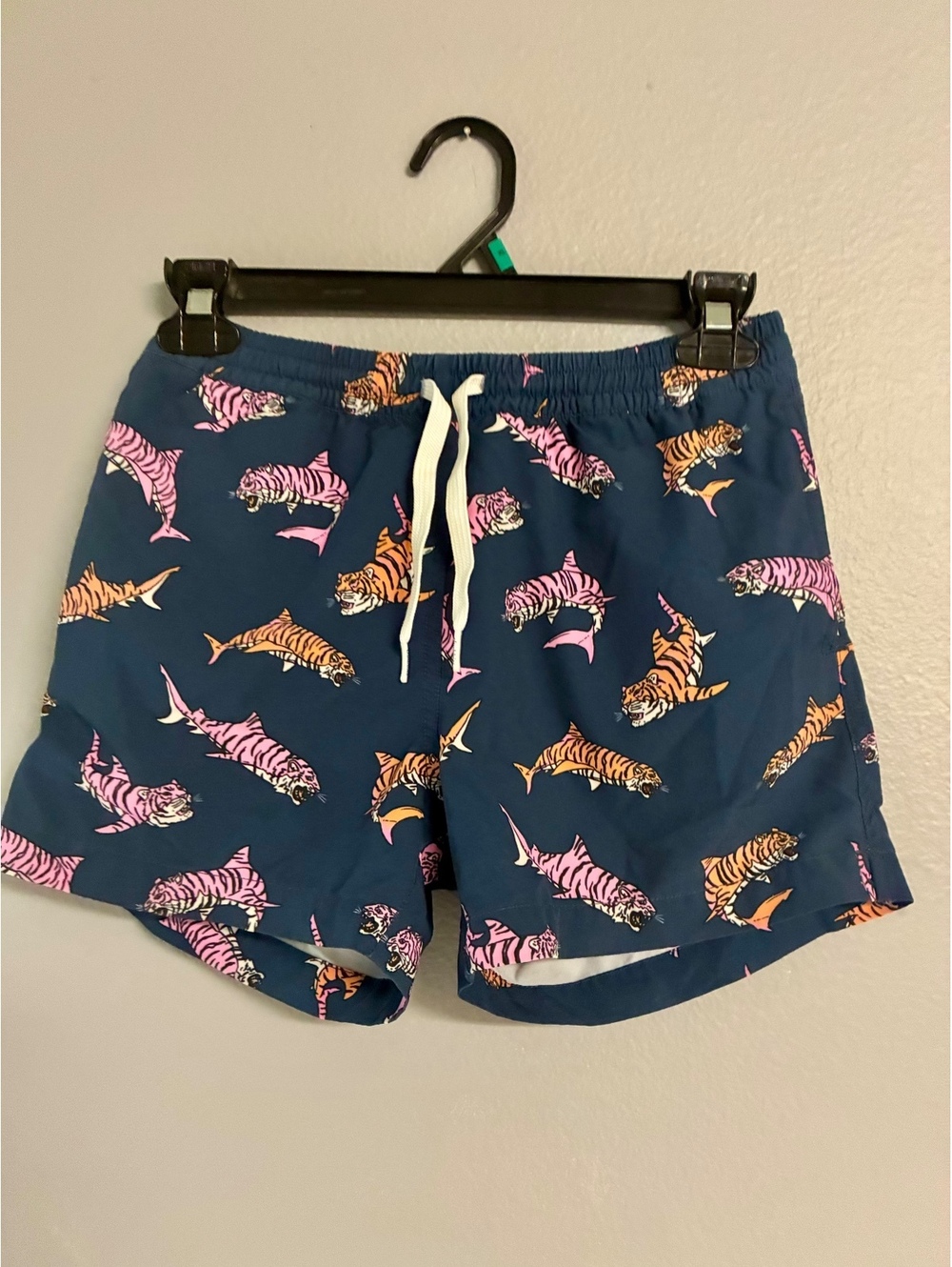 Chubbies Youth Swim Trunks Tiger Shark Print Size Medium 10/12